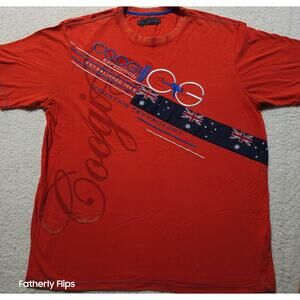 Vintage COOGI Australia Red Graphic T-Shirt 2XL - Mountain Technology Est. 1969